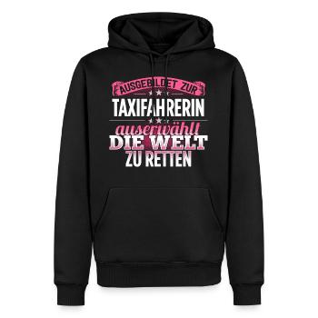 TAXIFAHRERIN - Die Auserwählte - Männer Premium Bio Hoodie - Schwarz - Vorne - Nico (187cm)