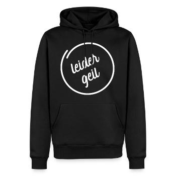 DÉSOLÉ - Sweat à capuche Premium bio Homme - noir - Devant - Nico (187cm)