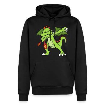 Dabbing Dab Drachen - Männer Premium Bio Hoodie - Schwarz - Vorne - Nico (187cm)