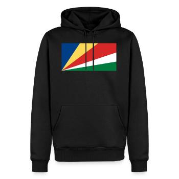 Seychellen Flagge - Männer Premium Bio Hoodie - Schwarz - Vorne - Nico (187cm)