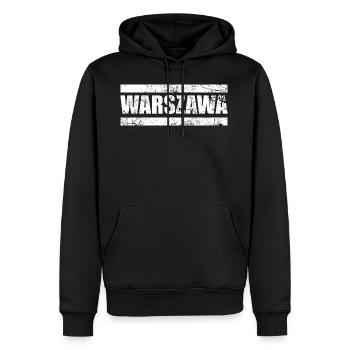 Warschau Warszawa Polska Polen Geschenk - Männer Premium Bio Hoodie - Schwarz - Vorne - Nico (187cm)
