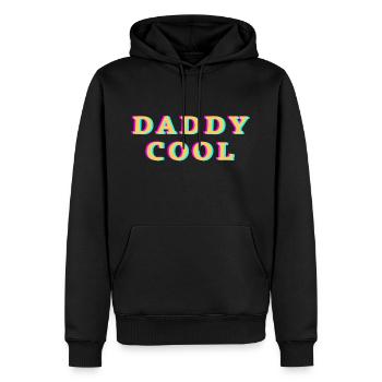 Super daddy - Männer Premium Bio Hoodie - Schwarz - Vorne - Nico (187cm)