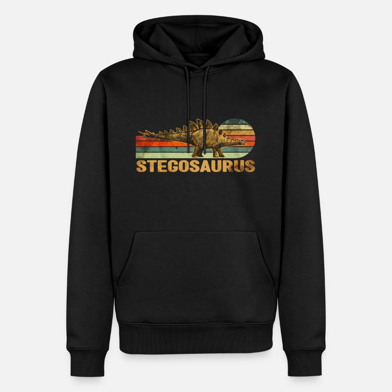 Stegosaurus - Sweat à capuche Premium bio Homme - noir