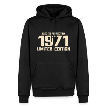 1971 Limited edition 1971 Geburtstag 1971 Retro - Männer Premium Bio Hoodie - Schwarz - Vorne - Nico (187cm)