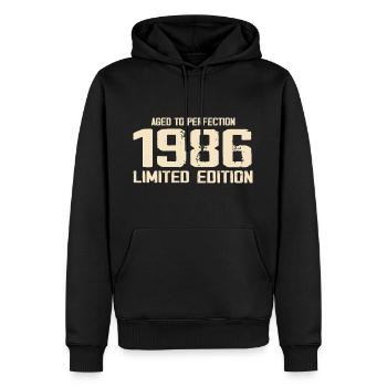 1986 Limited edition 1986 Geburtstag 1986 Retro - Männer Premium Bio Hoodie - Schwarz - Vorne - Nico (187cm)