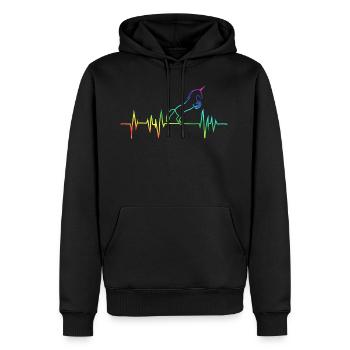 unicorn einhorn glitzer Geburtstag birth geschenk - Männer Premium Bio Hoodie - Schwarz - Vorne - Nico (187cm)