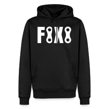 Fixi Kettenglied - Männer Premium Bio Hoodie - Schwarz - Vorne - Nico (187cm)
