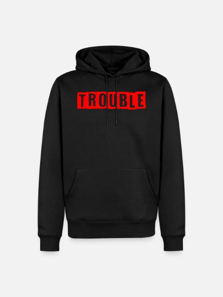 Trouble red - Men’s Premium Organic Hoodie - black