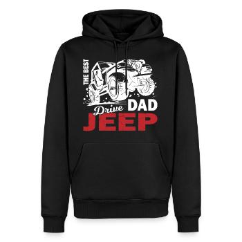The Best Dad Drive Jeep - Männer Premium Bio Hoodie - Schwarz - Vorne - Nico (187cm)
