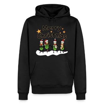 Merry Christmas Folk Band - Männer Premium Bio Hoodie - Schwarz - Vorne - Nico (187cm)