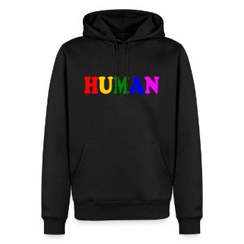 Human - Sweat à capuche Premium bio Homme - noir - Devant - Nico (187cm)