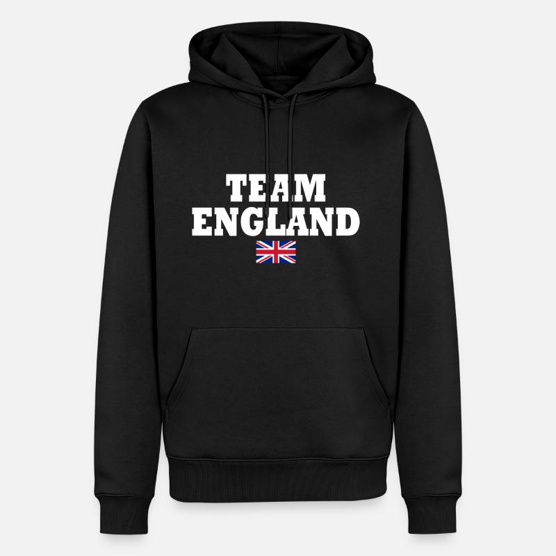 Team england - Männer Premium Bio Hoodie - Schwarz