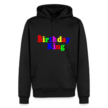 Birthday king - Männer Premium Bio Hoodie - Schwarz - Vorne - Nico (187cm)