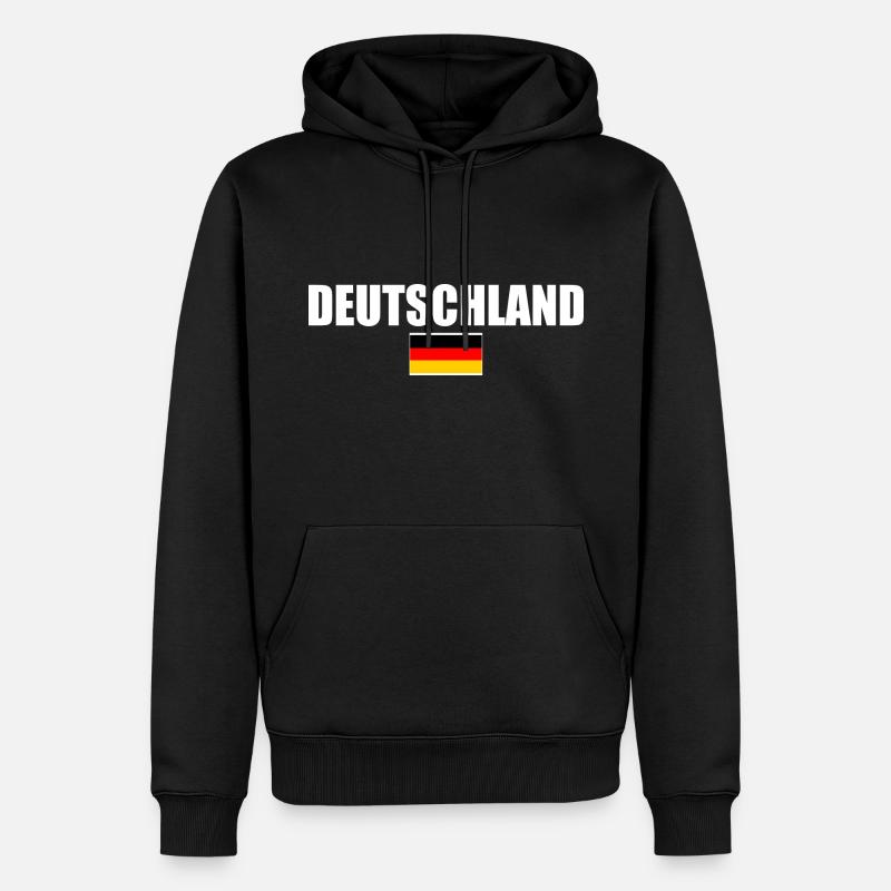 Deutschland - Männer Premium Bio Hoodie - Schwarz