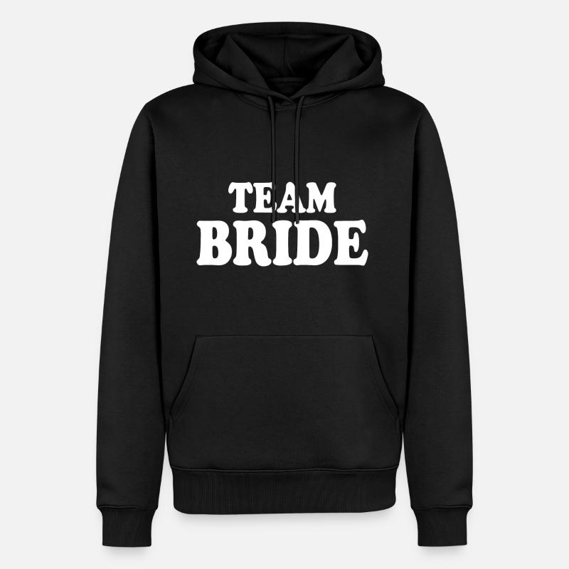 Team bride - Sweat à capuche Premium bio Homme - noir