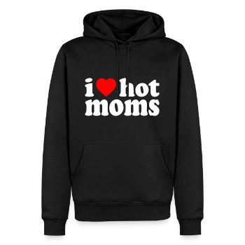I love hot moms - Männer Premium Bio Hoodie - Schwarz - Vorne - Nico (187cm)