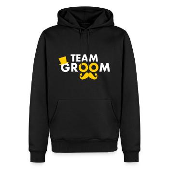 Team groom - Männer Premium Bio Hoodie - Schwarz - Vorne - Nico (187cm)