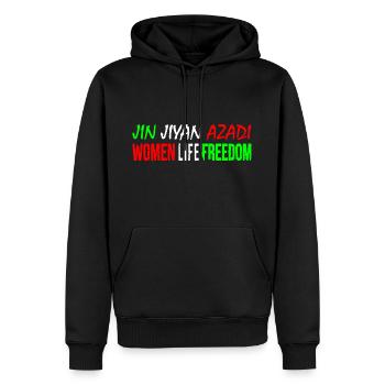 Women life freedom jin jiyan azadi - Männer Premium Bio Hoodie - Schwarz - Vorne - Nico (187cm)