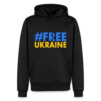 Free ukraine - Männer Premium Bio Hoodie - Schwarz - Vorne - Nico (187cm)