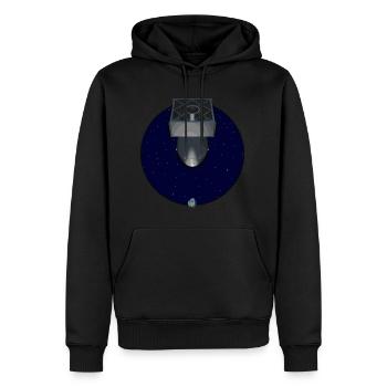 Bombe A dessin - Sweat à capuche Premium bio Homme - noir - Devant - Nico (187cm)