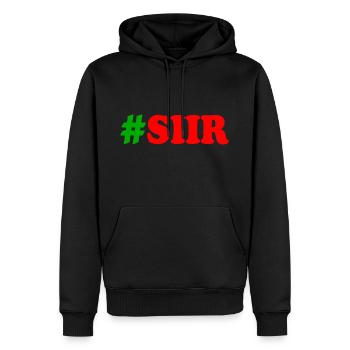 Siir sir - Sweat à capuche Premium bio Homme - noir - Devant - Nico (187cm)
