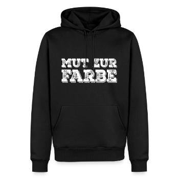 Schwarzer Humor Arbeit Witz mut zur farbe - Männer Premium Bio Hoodie - Schwarz - Vorne - Nico (187cm)