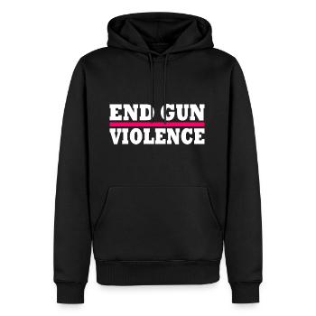 End gun violence - Sweat à capuche Premium bio Homme - noir - Devant - Nico (187cm)