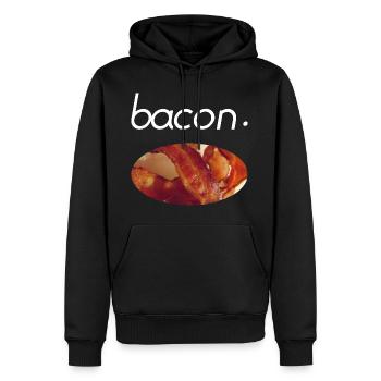 Bacon Foodie Foodlover alimentaire cadeau idée cadeau - Sweat à capuche Premium bio Homme - noir - Devant - Nico (187cm)