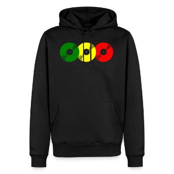 Reggae Schallplatten - Männer Premium Bio Hoodie - Schwarz - Vorne - Nico (187cm)
