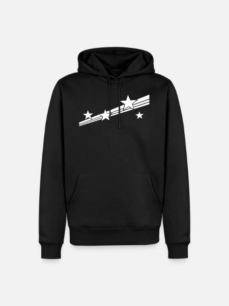 Sterne - Männer Premium Bio Hoodie - Schwarz