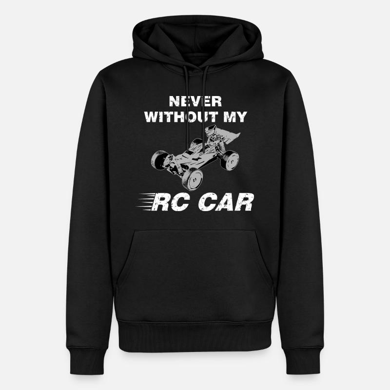 Never Without My RC Car - Männer Premium Bio Hoodie - Schwarz
