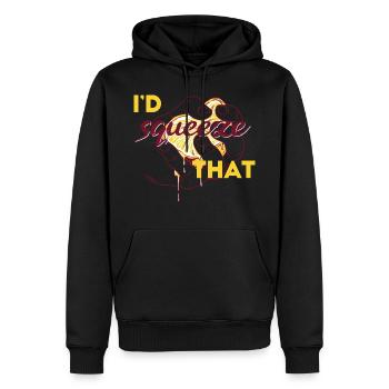 Lemonade stand - I'd squeeze that - Men’s Premium Organic Hoodie - black - Front - Nico (187cm)