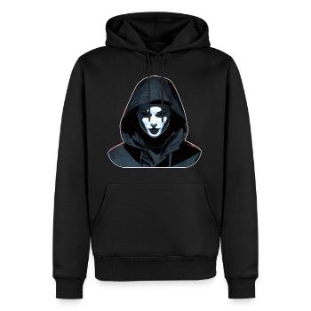 Gothic Girl im Hoodie - Männer Premium Bio Hoodie - Schwarz - Vorne - Nico (187cm)