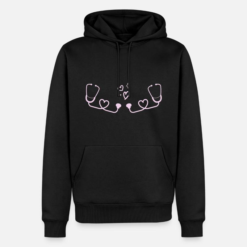médecin médecin infirmier - Sweat à capuche Premium bio Homme - noir