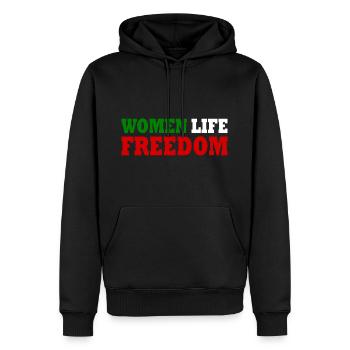 Women life freedom - Männer Premium Bio Hoodie - Schwarz - Vorne - Nico (187cm)