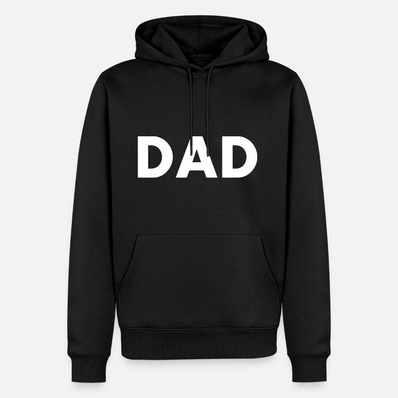 Dad - Männer Premium Bio Hoodie - Schwarz