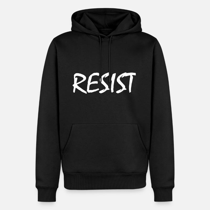 Resist - Männer Premium Bio Hoodie - Schwarz