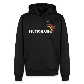 Deutschland - Männer Premium Bio Hoodie - Schwarz - Vorne - Nico (187cm)