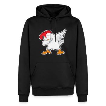 Dabbing poulet - Dab Dancing poulet - poulet - Sweat à capuche Premium bio Homme - noir - Devant - Nico (187cm)