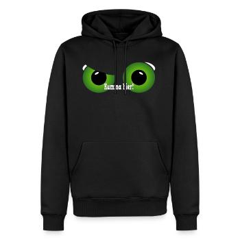 Ruhr pot yeux verts - Sweat à capuche Premium bio Homme - noir - Devant - Nico (187cm)