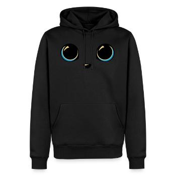 Katzenaugen - Männer Premium Bio Hoodie - Schwarz - Vorne - Nico (187cm)