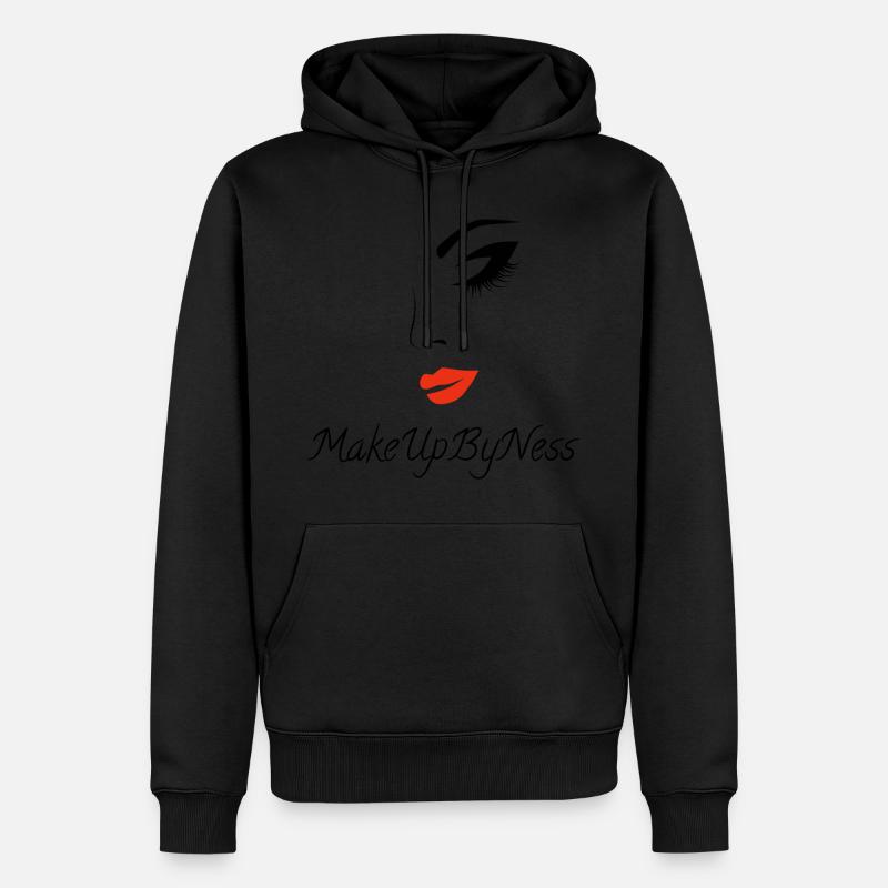 MakeUpByNess - Sweat à capuche Premium bio Homme - noir