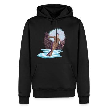 Patin à glace Patinage sur glace Patinage sur glace - Sweat à capuche Premium bio Homme - noir - Devant - Nico (187cm)