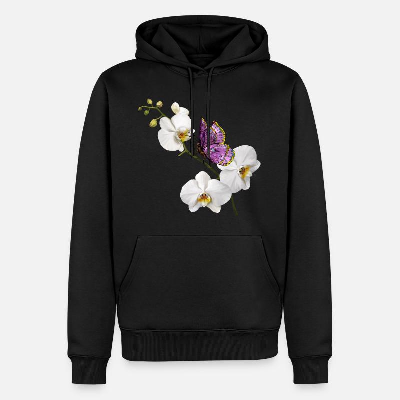 Papillon - Sweat à capuche Premium bio Homme - noir