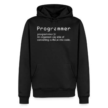 Programmierer programmieren Nerd Geek Geschenk - Männer Premium Bio Hoodie - Schwarz - Vorne - Nico (187cm)