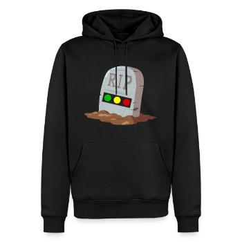 Feu tricolore reposer en toute tranquillité RIP - Sweat à capuche Premium bio Homme - noir - Devant - Nico (187cm)