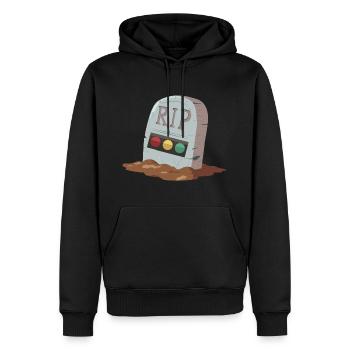 Feu tricolore reposer en toute tranquillité RIP - Sweat à capuche Premium bio Homme - noir - Devant - Nico (187cm)