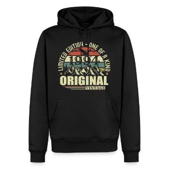 Original 1994 Vintage Rétro Vintage 1994 Né - Sweat à capuche Premium bio Homme - noir - Devant - Nico (187cm)