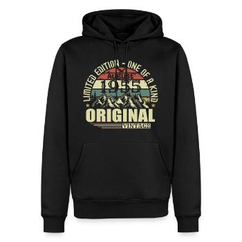 August 1955 Birthday August 1955 Vintage August - Men’s Premium Organic Hoodie - black - Front - Nico (187cm)