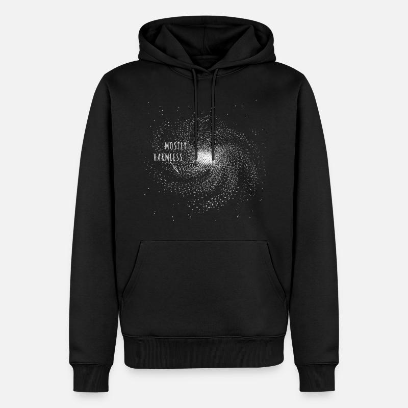 Mostly Harmless Planet Earth - Männer Premium Bio Hoodie - Schwarz